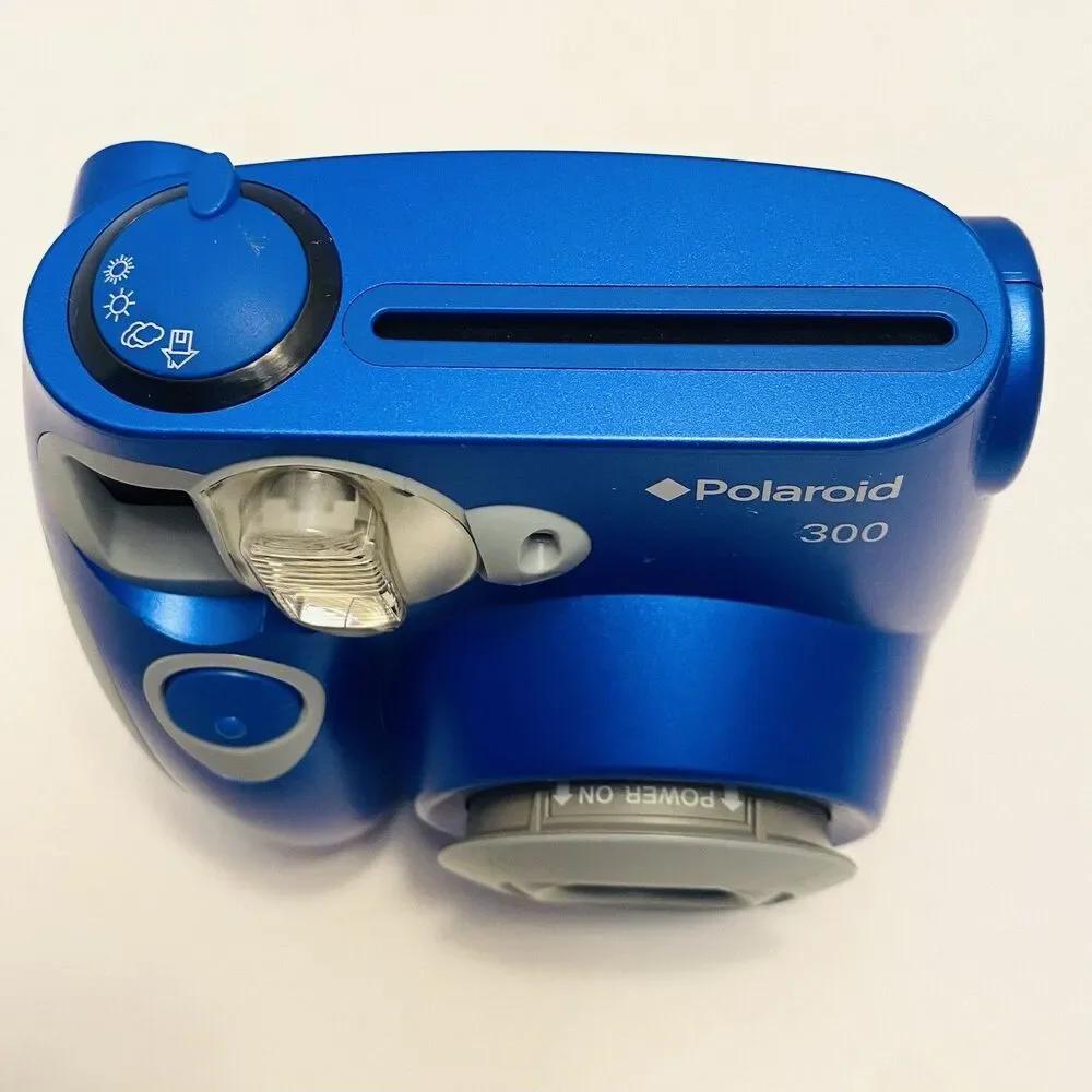 Polaroid 300 Blue Instax Mini Instant Camera With Film, Batteries Tested Works